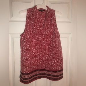 - Ann Carson M top, sleeveless lightweight, paisley detailed v neck,  boho…